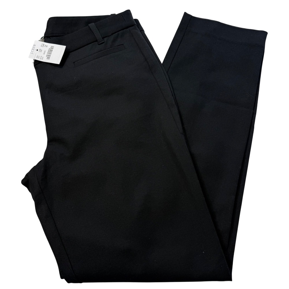 J By J. Crew Mid-Rise Straight Leg Pant Black Womens 8 - Picture 4 of 12